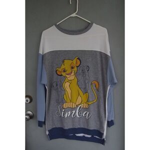 Vintage‎ Disney Lion King Simba Oversized Long Sleeve Tee or Nightshirt XS
